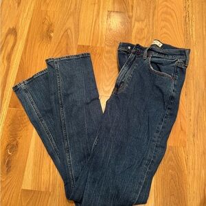 Abercrombie & Fitch Blue Flare Wide Leg Jeans